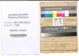 Entnazifizierung Johann Kersten , geb. 06.11.1889 (Kaufmann)