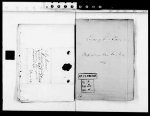 Briefe des Landgrafen Franz Ernst an seinen Vater Ernst Ludwig (20 Briefe)