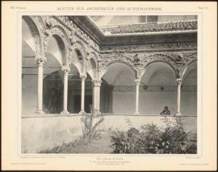 Kloster Certosa di Pavia: Ansicht vom kleinen Klosterhof (aus: Blätter für Architektur und Kunsthandwerk, 12. Jg., 1899, Tafel 117)