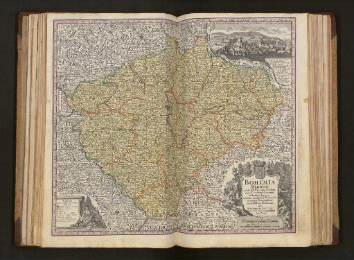 Bohemia Regnum : juxta XII. Circulos divisum, cum Comitatu Glacensi et ditione Egrana, nec non confinibus Provinciis in mappa Geographica
