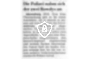 Die Polizei nahm sich der zwei Rowdys an
