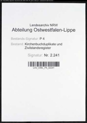 Kirchenbuchduplikate der katholischen Gemeinde (G 1808-1874). (Gemeinde: Altengeseke, katholische Gemeinde)