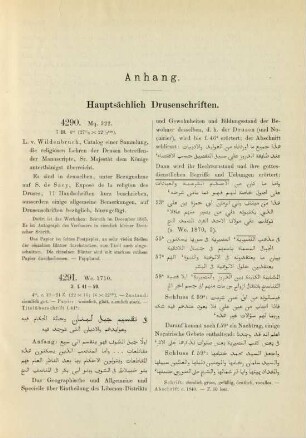 Anhang. Hauptsächlich Drusenschriften (No. 4290-4357)