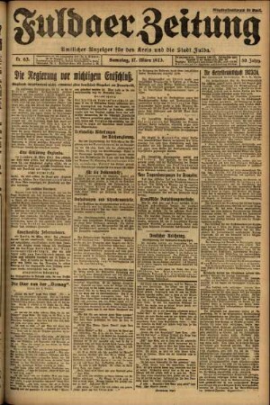 Ausgabe vom Samstag, den 17. März 1923.