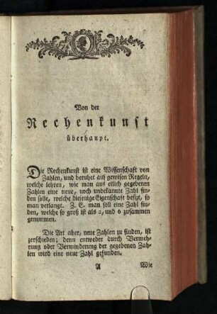 Von der Rechenkunst ueberhaupt