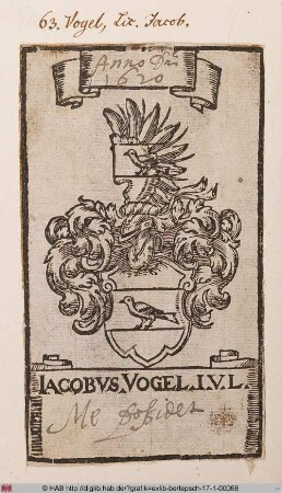 Wappen des Jacobus Vogel