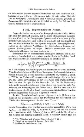 § 182. Trigonometrische Reihen.