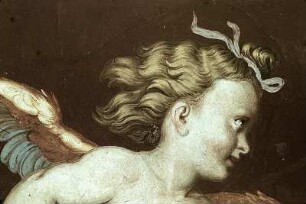 Putto mit Girlande