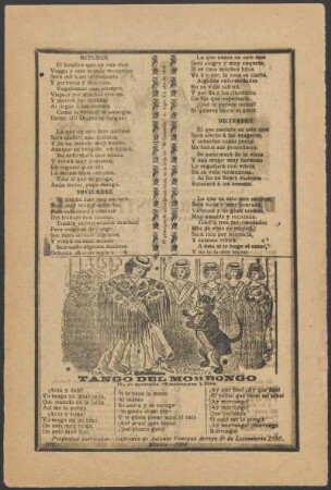 Tango del morrongo : De la zarzuela"Enseñanza Libre"
