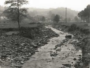 Gottleubatal. Oelsengrund. Flussbett unterhalb des Dorfes nach der Unwetterkatastrophe am 8./9. Juli 1927