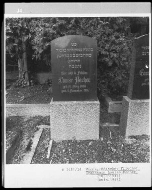 Grabstein der Louise Becher (gestorben 1914)