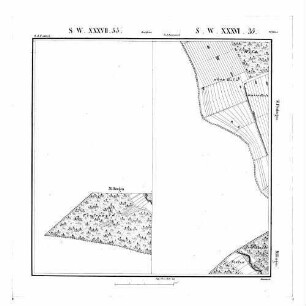 Kartenblatt SW XXXVI XXXVII 35 Stand 1838 (Multiblatt 1:5000)
