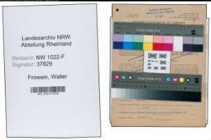 Entnazifizierung Walter Frowein , geb. 04.06.1909 (Bahninspektor)