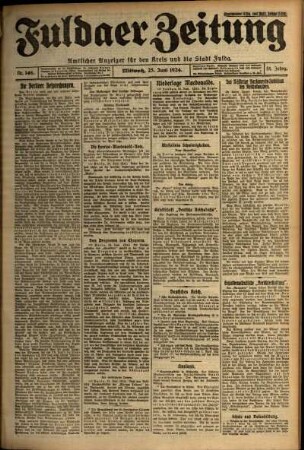 Ausgabe vom Mittwoch, den 25. Juni 1924.