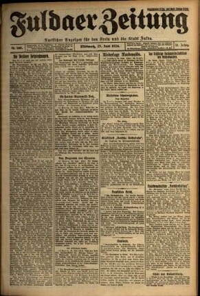 Ausgabe vom Mittwoch, den 25. Juni 1924.