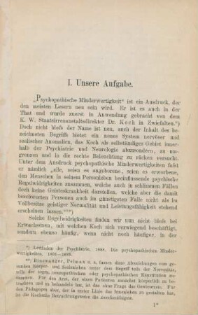 I. Unsere Aufgabe