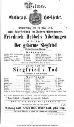 Nibelungen Erster Theil: Der gehörnte Siegfried