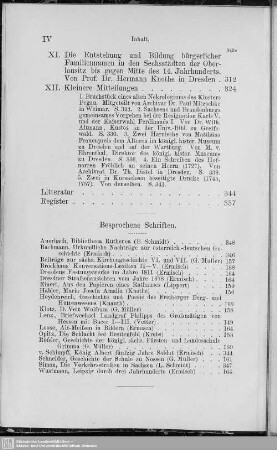 Besprochene Schriften