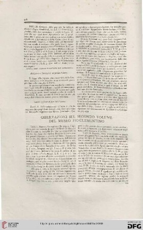 Osservazioni sul secondo volume del Museo Pio-Clementino