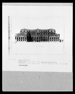 Saint-Cloud (Hauts-de-Seine), Schloss: Fassade der Eingangsseiten