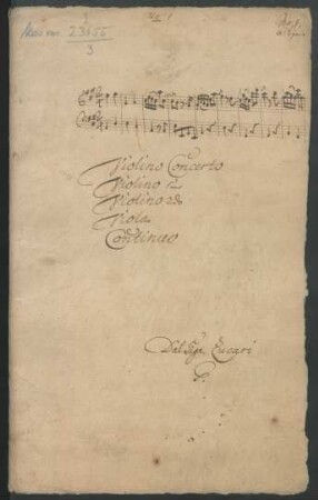 Konzerte; vl, strings, bc; A-Dur