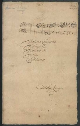 Konzerte; vl, strings, bc; A-Dur