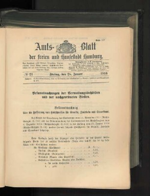 No. 21, 28. Januar 1916