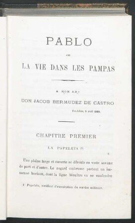 Chapitre premier - La papeleta