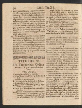 Titulus XI. De Temporibus Ordinationum, & qualitate ordinandorum