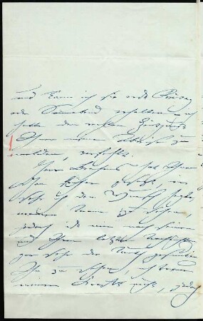 Brief von Clara Schumann an Eberhard Peters : Brief von Clara Schumann an Eberhard Peters. Düsseldorf, 08.07.1856. Seite 2. Dresden: SLUB Mscr.Dresd.App.232,181r