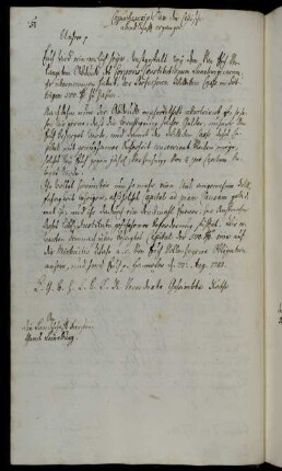 Aufforderung an die Lüneburgische Landschaft zur Rückzahlung des geliehenen Kapitals.