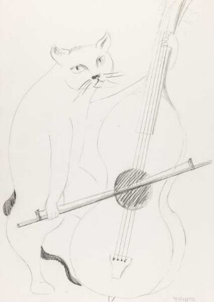 Katze "Andante" spielt Cello