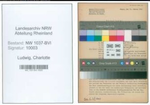 Entnazifizierung Charlotte Ludwig , geb. 05.12.1903 ()