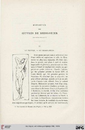 3. Pér. 9.1893: Exposition des oeuvres de Meissonier, 2 : le peintre - le dessinateur