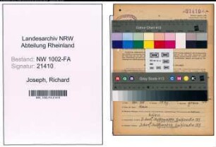 Entnazifizierung Richard Joseph, geb. 05.05.1876 (Haendler)