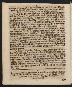 XI. Friedrichs des Weisen ... Merckwürdiger Traum ...