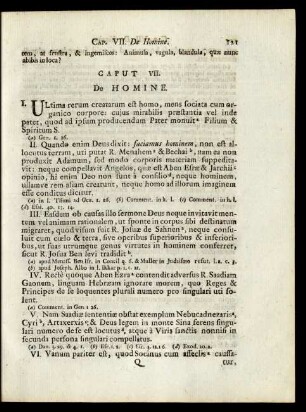 Caput VII. De Homine