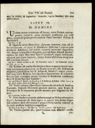 Caput VII. De Homine
