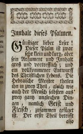 Innhalt dieses Psalmen.