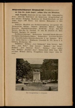 Höhenluftkurort Dransfeld (Südhannover)