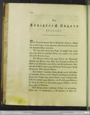 Das Königreich Ungarn überhaupt