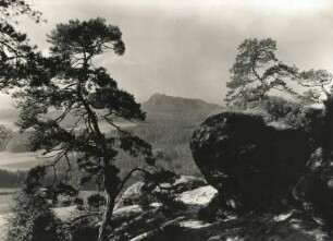 Sächsische Schweiz. Blick vom Rauenstein zum Kleinen Bärenstein