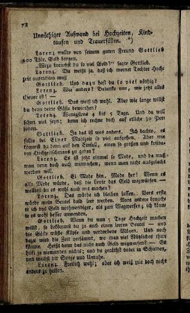 Unnöthiger Aufwand bei Hochzeiten, Kindtaufen und Trauerfällen. - Der Drache.