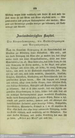 Zweiundvierzigstes Kapitel. Die Körperbewegung, die Beschäftigungen und Vergnügungen