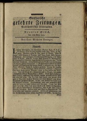 Neuntes Stück, den 2ten Merz 1793.