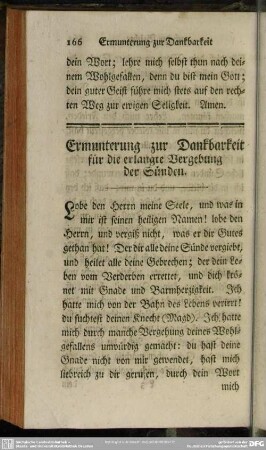 Ermunterung zur Dankbarkeit für die erlangte Vergebung der Sünden