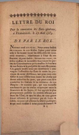 Lettre du roi pour le Béarn