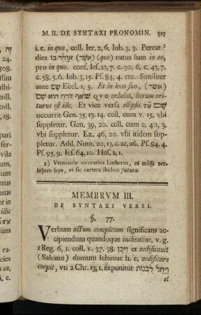 Membrum III. De Syntaxi verbi.
