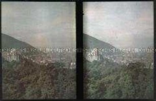 Blick vom Schlosshotel auf Schloss Heidelberg und Umgebung