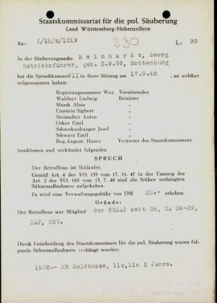 Reinhardt, Georg